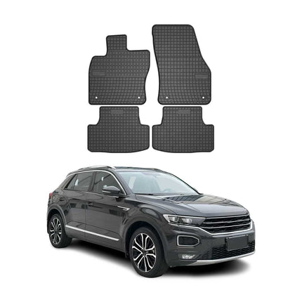 OMAC Gummi Fußmatten für VW T-Roc 2017-2025 Automatten TPE Schwarz 4x