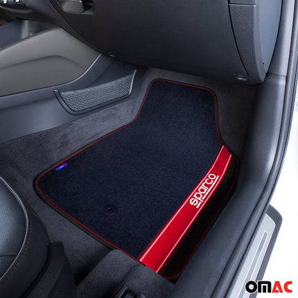 SPARCO Fußmatten Automatten Universal Schwarz Rot Autoteppich Alwettermatten 4x