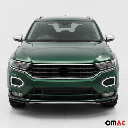Spiegelkappen Spiegelabdeckung für VW T-Roc 2017-2022 Pre-FL Edelstahl Chrom 2x