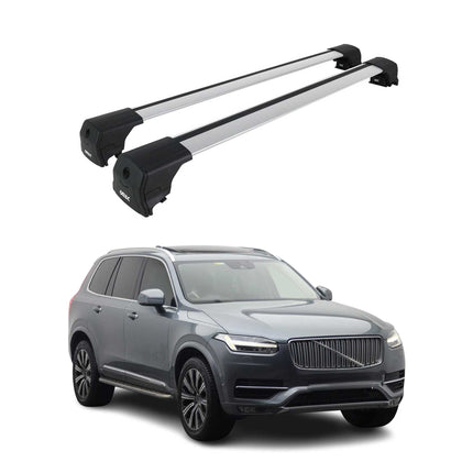 Dachträger Grundtäger für Volvo XC90 2015-2026 75kg Aluminium Silber 2 tlg