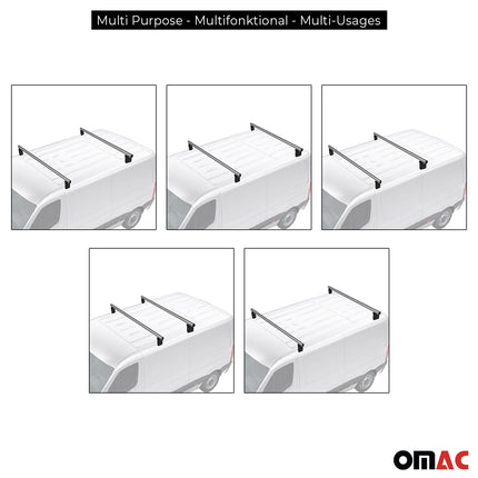 Menabo Dachträger Querträger für Opel Combo 2002-2011 Grundträger Alu Silber 2x