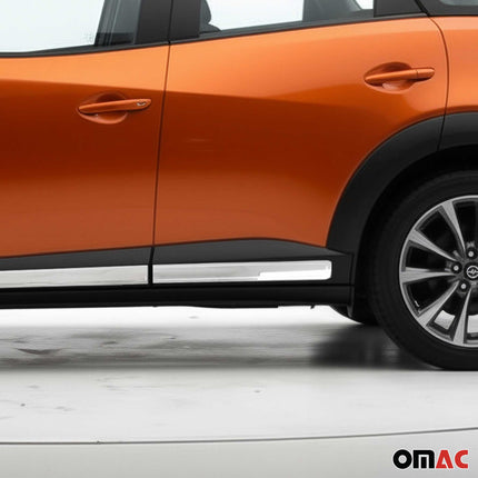 Seitentürleiste Türleisten Türschutzleiste für Mazda CX-3 2015-2021 Edelstahl 4x
