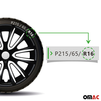 4x Radblenden Radkappen Radzierblende für 16" Zoll Stahlfelgen Matt Schwarz weiß
