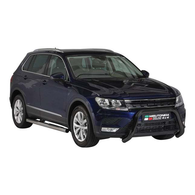 Frontbügel Frontschutzbügel für VW Tiguan mk2 2016-2024 ø76 Stahl Schwarz