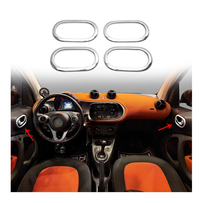 Chrom Türgriff Blende für Renault Clio 2005-2014 Edelstahl 4tlg
