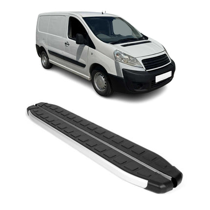Schweller Seitenbretter Trittbretter für Fiat Scudo 2007-2016 Kurzer Alu Schwarz