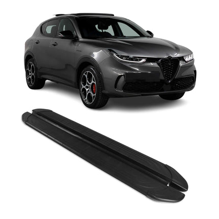 Seitenschweller Trittbretter für Alfa Romeo Tonale 2022-2026 Schwarz 2 tlg
