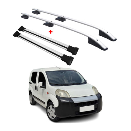Dachreling + Dachträger für Fiat Fiorino Qubo Nemo Peugeot Bipper 2008-2022 Grau