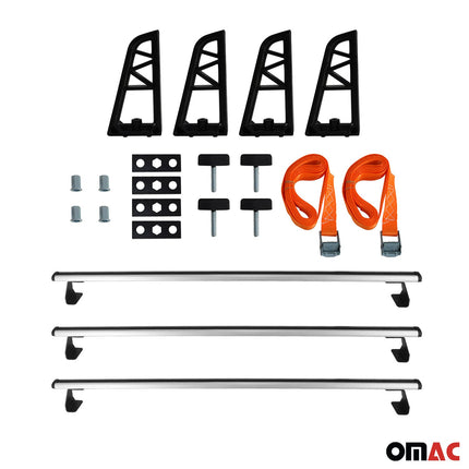 3x Dachträger + Leiterhalter Set für VW T5 T6 T6.1 Transporter 2003-2024 Grau
