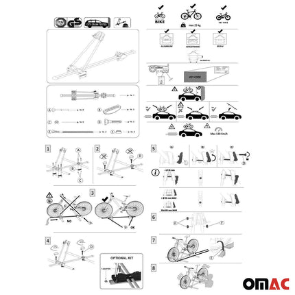 Fahrradträger Farad M-Style Dachfahrradträger für Fahrräder bis 25 kg Stahl