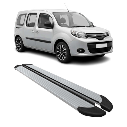 Seitenschweller Trittbretter Schweller für Renault Kangoo 2008-2021 Alu Grau