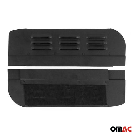 Lüftungsgitter Be & Entlüftung für Fiat Ducato 2006-2026 Aluminium Schwarz 2tlg