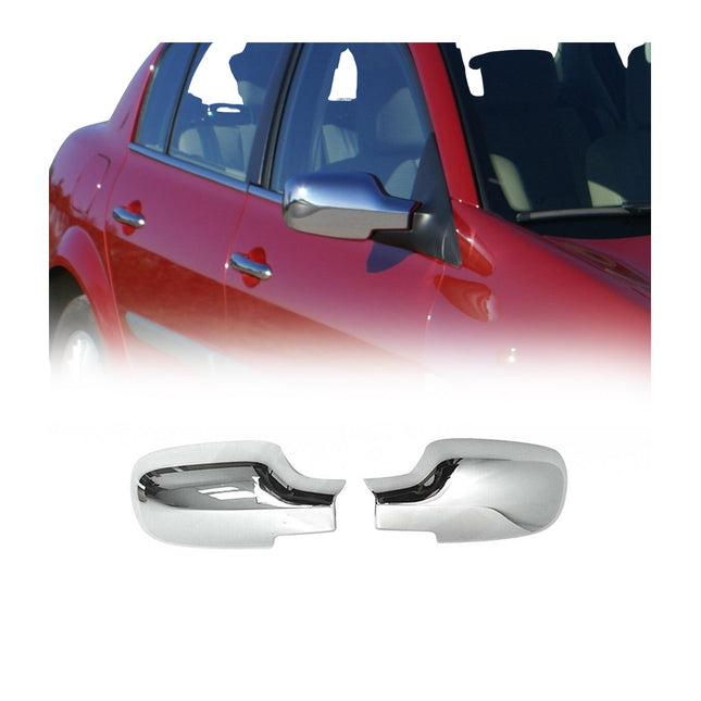 Spiegelkappen Spiegelabdeckung für Renault Megane 2002-2009 Chrom ABS Silber