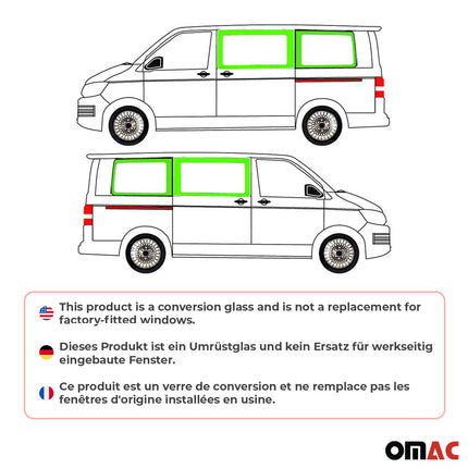 Seitenfenster Autoglas für VW T5 T6 2003-2024 Links Rechts 4x SET L1 Kurzer