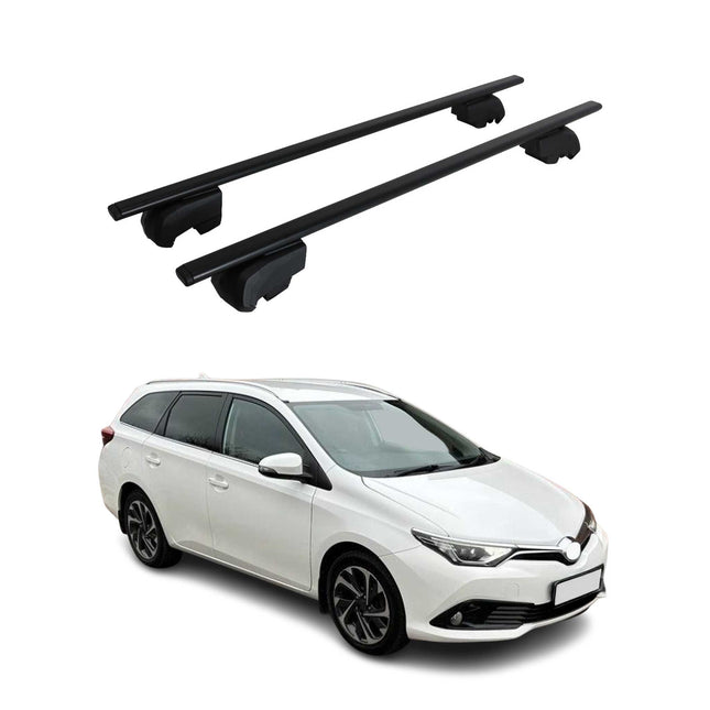 Dachträger Grundtäger für Toyota Auris mk2 2012-2018 75kg Metall Schwarz 2 tlg