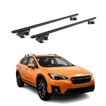 Dachträger Grundtäger für Subaru XV mk1 2012-2017 5 tür 90kg Alu Schwarz 2x ABE