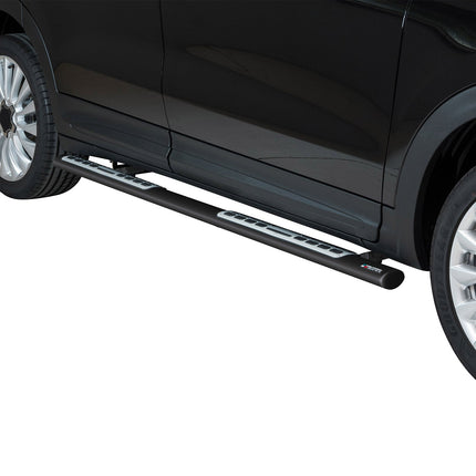 Edelstahl Seitenschweller Schwellerrohre für Fiat 500X Typ 334 2015-2024 Schwarz