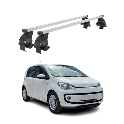 Menabo Dachträger Grundtäger für VW Up 2011-2016 Pre-FL 50kg Stahl Silber 2 tlg