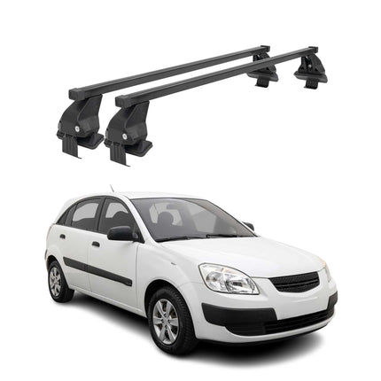Menabo Dachträger Grundtäger für Kia Rio Schrägheck 2005-2011 50kg Stahl Schwarz