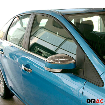 Spiegelabdeckung Spiegelkappen für Ford Focus III 2010-2018 Edelstahl Chrom