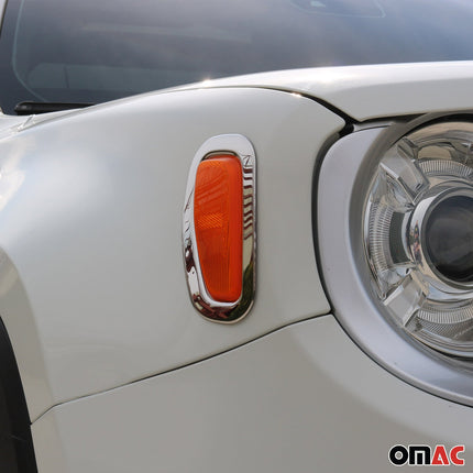 Blinkerrahmen Signalblende Seitenblinker für Jeep Renegade 2014-2024 Edelstahl