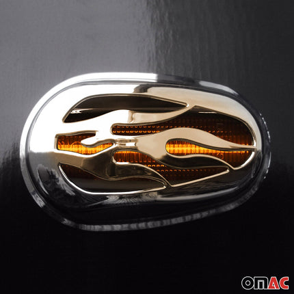 Blinkerrahmen Signalblende Seitenblinker für Fiat Linea 2007-2012 Chrom ABS 2x
