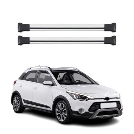 Dachträger Grundtäger für Hyundai i20 Active Elite 2014-2020 75kg Silber Alu 2x