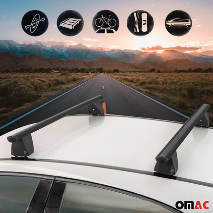 Menabo Dachträger Grundtäger für Citroen C4 Picasso 2006-2013 75kg Alu Schwarz