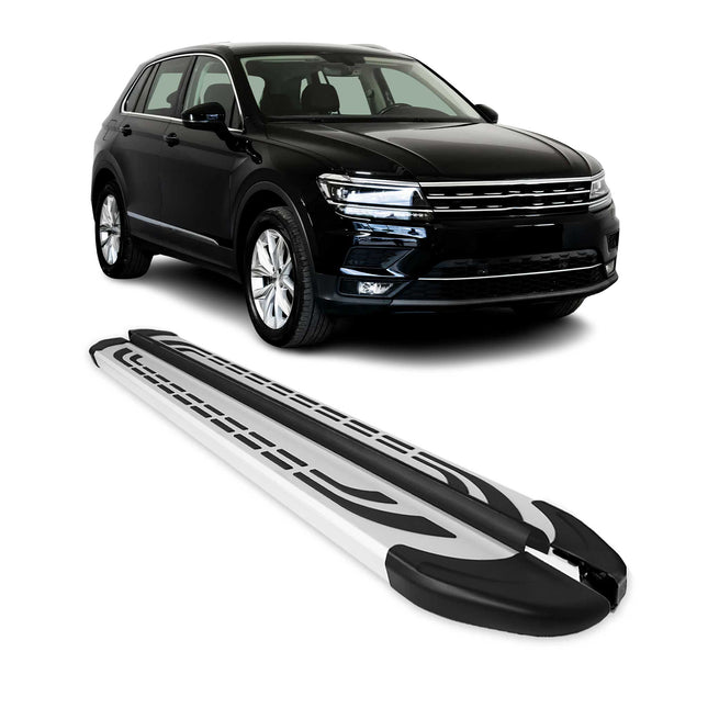 Trittbretter Seitenschweller Seitenbretter für VW Tiguan Allspace 2016-2023 Alu