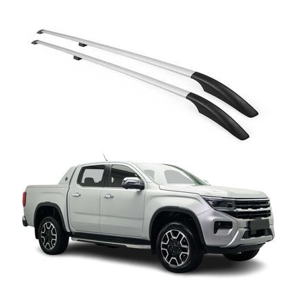 Dachreling Relingträger für VW Amarok 2023-2026 Double Cab Alu Silber 2 tlg