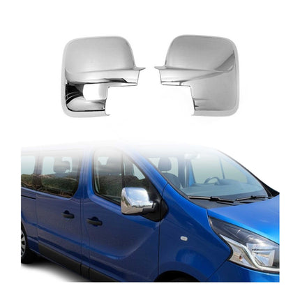 Spiegelkappen Spiegelabdeckung für Renault Trafic 2014-2026 Chrom ABS Grau 2tlg