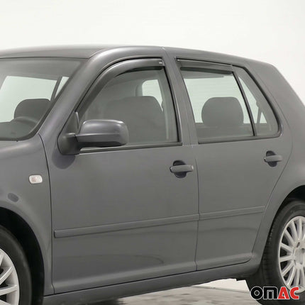 Windabweiser Regenabweiser für VW Golf mk4 1997-2006 Acryl Dunkel 4tlg