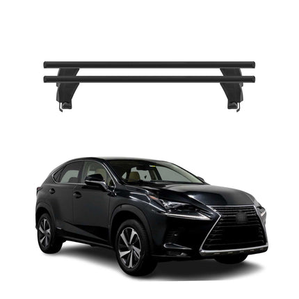 Menabo Dachträger Grundtäger für Lexus NX AZ10 2014-2021 50kg Alu Schwarz 2 tlg