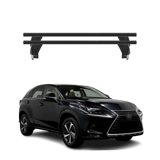 Menabo Dachträger Grundtäger für Lexus NX AZ10 2014-2021 50kg Alu Schwarz 2 tlg