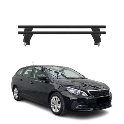 Menabo Dachträger Grundtäger für Peugeot 308 Kombi 2013-2021 50kg Alu Schwarz 2x
