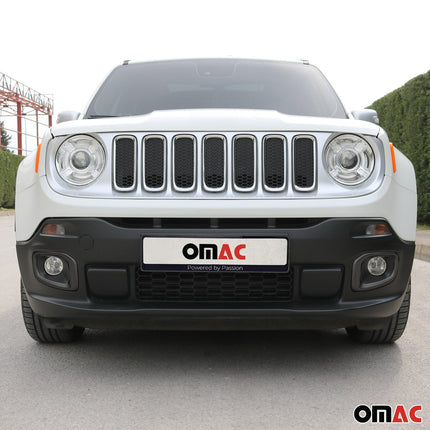 Nebelscheinwerfer Rahmen für Jeep Renegade 2014-2019 Chrom Gebürstet Dunkel 2x