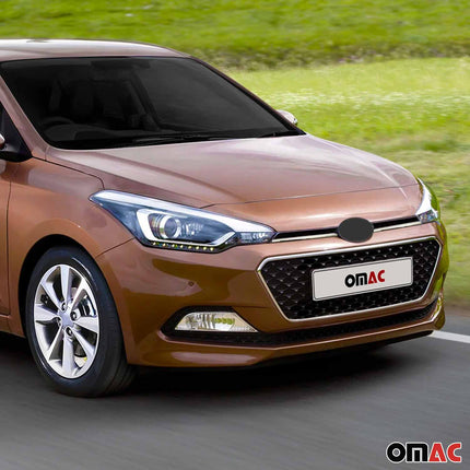 Kühlergrill Leisten Grillleisten für Hyundai i20 2015-2019 Edelstahl Chrom 2tlg