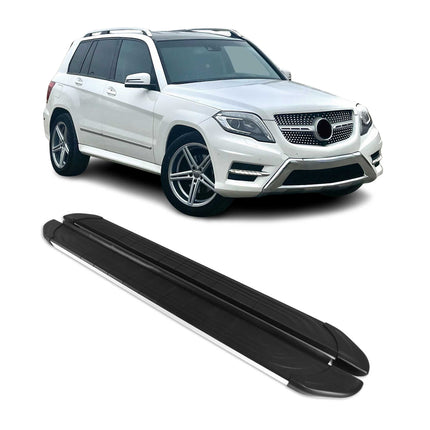 Trittbretter Seitenschweller für Mercedes GLK X204 2010-2015 Alu Schwarz Grau