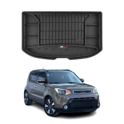 OMAC Gummi Kofferraumwanne für Kia Soul 2013-2018 TPE Laderaumwanne Schwarz