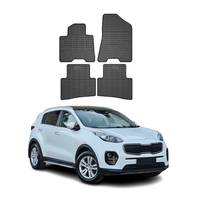 OMAC Gummi Fußmatten für Kia Sportage 2015-2018 Automatten Gummi TPE Schwarz 4x