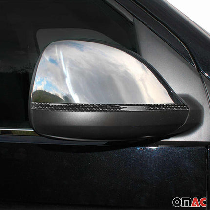 Spiegelkappen Leiste für VW T5 2010-2015 Silver Echt Carbon Silber Schwarz 2x