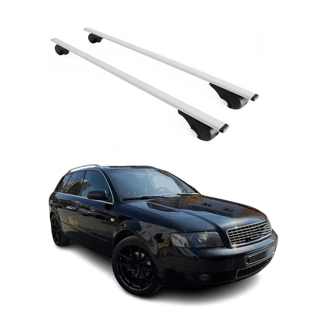 Dachträger Grundtäger für Audi A4 B6 Avant 2001-2004 75kg Metall Silber 2 tlg
