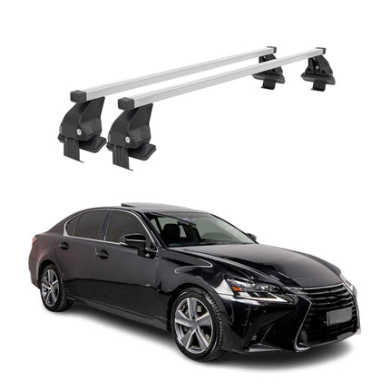 Menabo Dachträger Grundtäger für Lexus GS L10 2011-2020 50kg Stahl Silber 2 tlg