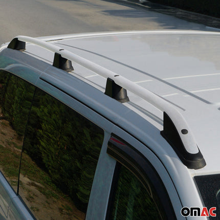 Dachreling Dachgepäckträger für VW Caddy 2003-15 L2 Langer Alu ABE Silber 2x