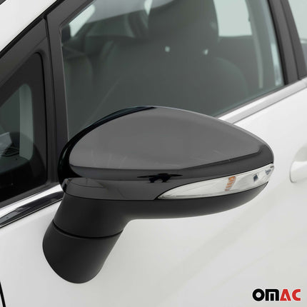 Spiegelkappen Spiegelabdeckung für Ford Fiesta / B-Max 2008-2017 Dark Chrom ABS
