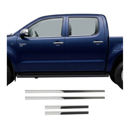 Fensterleisten Zierleisten für Toyota Hilux 2005-2015 Fenster Edelstahl Chrom 4x