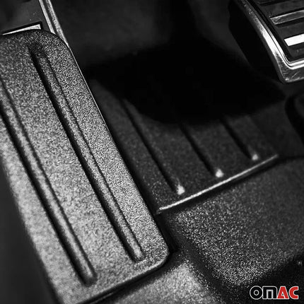 OMAC Fußmatten & Kofferraumwanne Set für Ford Fiesta mk7 2017-2023 Schwarz Gummi