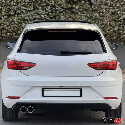 Heckscheiben Seitenspoiler Verkleidung für Seat Leon 2012-2020 Schwarz Glänzend