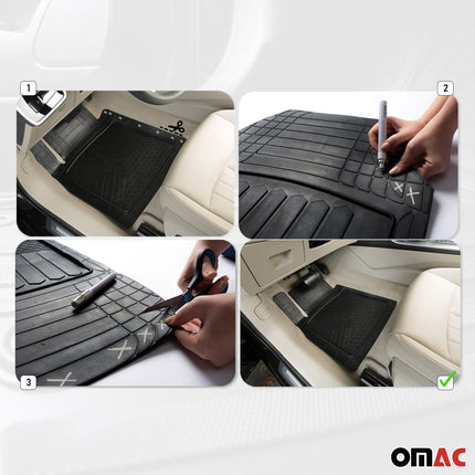 Fußmatten Gummimatten 3D Matte für Opel Gummi Schwarz 5tlg