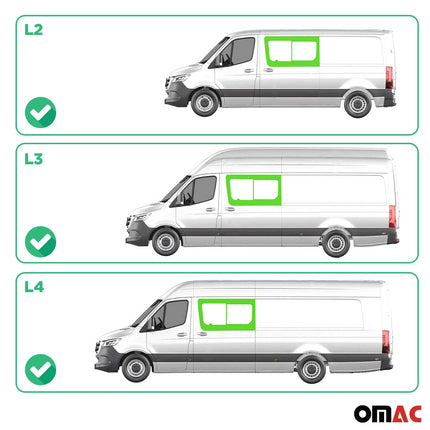 Schiebefenster für VW Crafter 2006-2017 Links Schiebetür L2 L3 L4 Schwarz